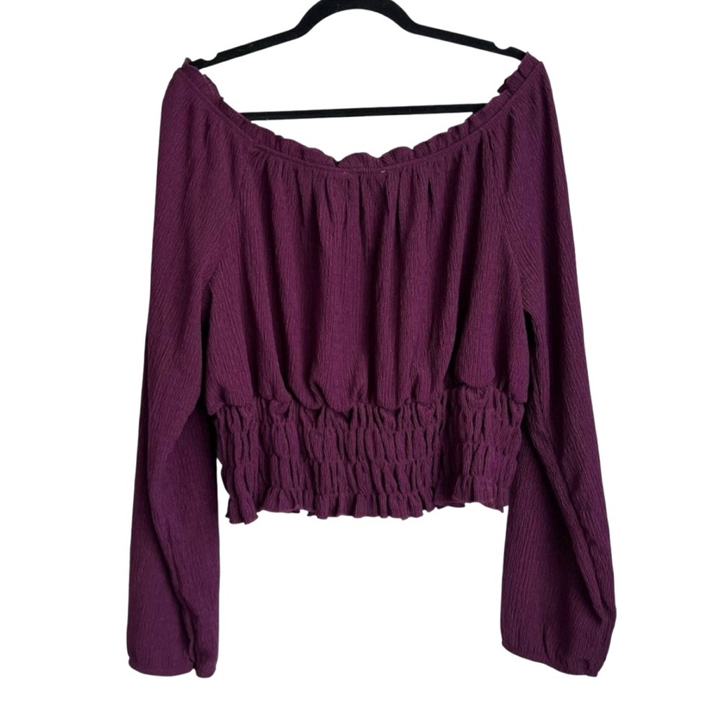 The General Good Women's Off-Shoulder Purple Top NWOT XXL - Picture 2 of 9